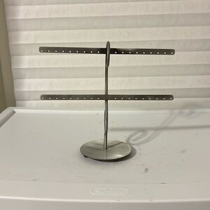 Brushed steel earring holder (2 available)